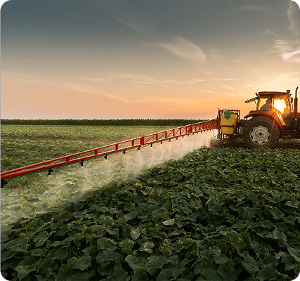 Green Tractor in Field